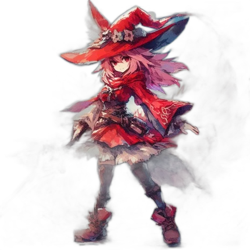 hat, staff, weapon, mask, fantasy art, pixel art, concept art, watercolor transparent PNG cut-out