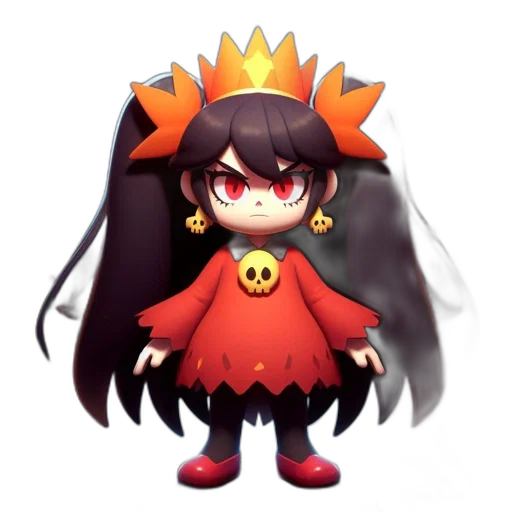 crown, staff, creature, weapon, pixel art, concept art, anime, 3d render transparent PNG cut-out