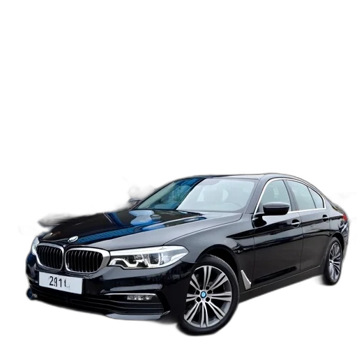 car, 3d render, photorealistic, black, bmw, parked, front, dealership transparent PNG cut-out