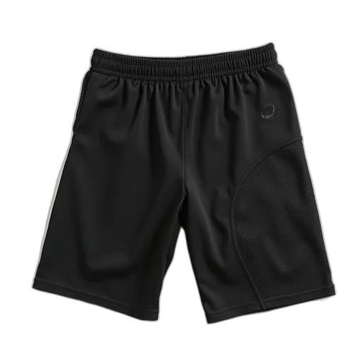 monochrome, dark, pair, black, athletic, shorts, mesh, panel transparent PNG cut-out