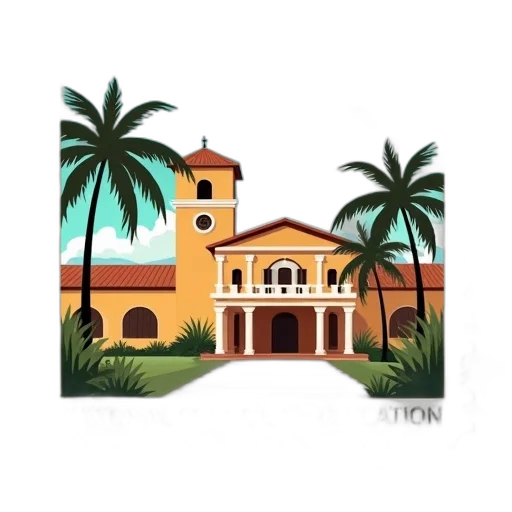 building, watercolor, photorealistic, concept art, 3d render, postage, stamp, featuring transparent PNG cut-out