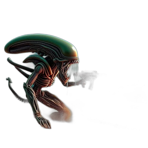 creature, animal, robot, concept art, 3d render, fantasy art, pixel art, outer space transparent PNG cut-out