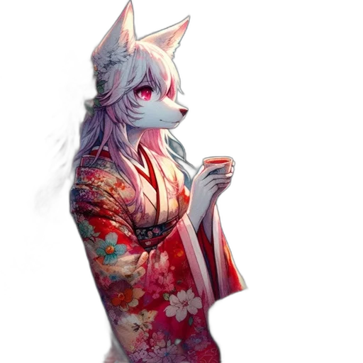 dress, mask, staff, flower, watercolor, fantasy art, concept art, anime transparent PNG cut-out