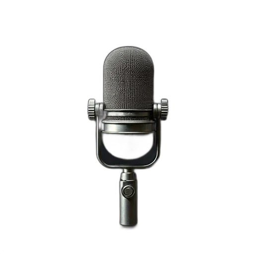 staff, weapon, face, robot, photorealistic, close-up, vintage, microphone transparent PNG cut-out