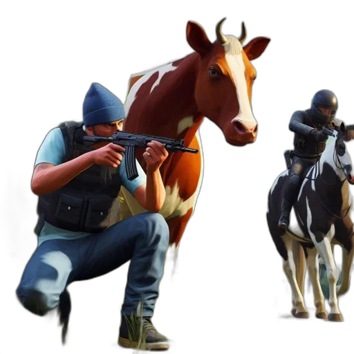 animal, weapon, concept art, 3d render, fantasy art, rural, setting, three transparent PNG cut-out