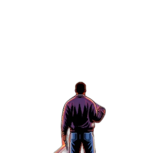 jacket, robot, staff, animal, comic book art, concept art, pixel art, watercolor transparent PNG cut-out
