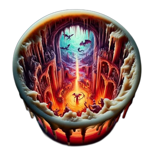 mask, concept art, fantasy art, comic book art, 3d render, outer space, fire, elaborate transparent PNG cut-out