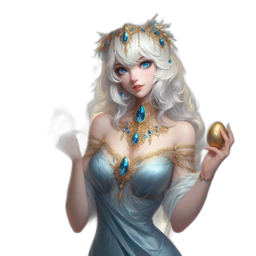 dress, crown, jewelry, dragon, fantasy art, concept art, pixel art, photorealistic transparent PNG cut-out