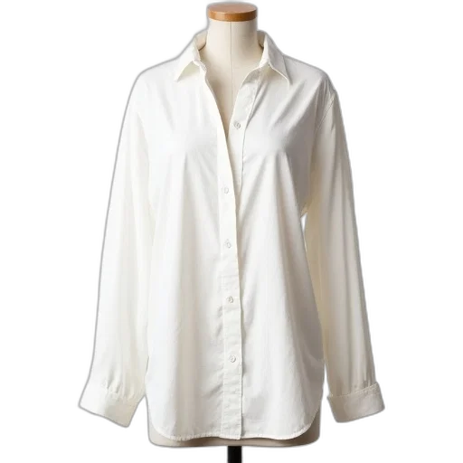 jacket, white, long-sleeved, button-up, shirt, relaxed, fit, v-neckline transparent PNG cut-out