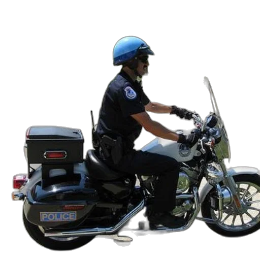 staff, weapon, police, officer, motorcycle, word, back transparent PNG cut-out