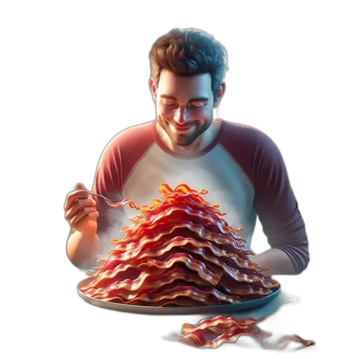 food, 3d render, concept art, photorealistic, fire, man, sits, kitchen transparent PNG cut-out