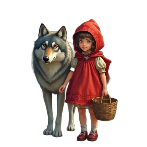 dress, animal, umbrella, jacket, concept art, fantasy art, 3d render, photorealistic transparent PNG cut-out