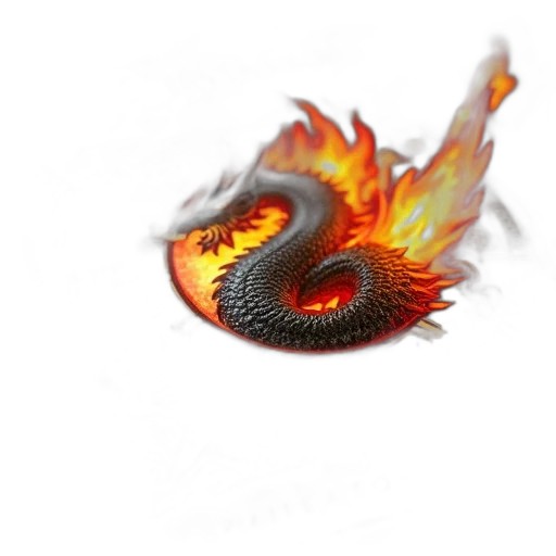 dragon, creature, hair, staff, 3d render, photorealistic, fantasy art, concept art transparent PNG cut-out
