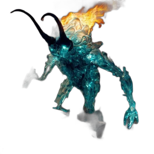dragon, creature, staff, mask, concept art, 3d render, fantasy art, pixel art transparent PNG cut-out