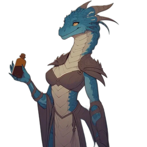 dragon, fantasy art, concept art, pixel art, blue, dark, elaborate, interior transparent PNG cut-out