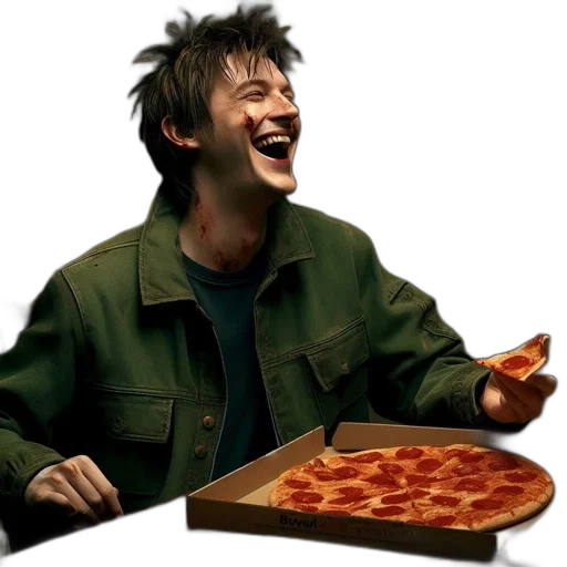 food, jacket, concept art, 3d render, photorealistic, pixel art, young, man transparent PNG cut-out