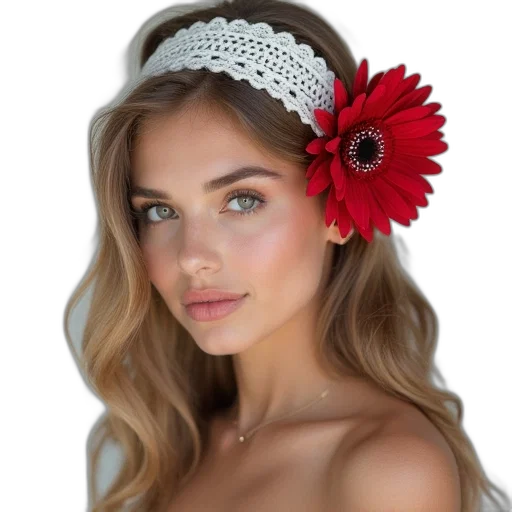 hat, crown, jewelry, flower transparent PNG cut-out