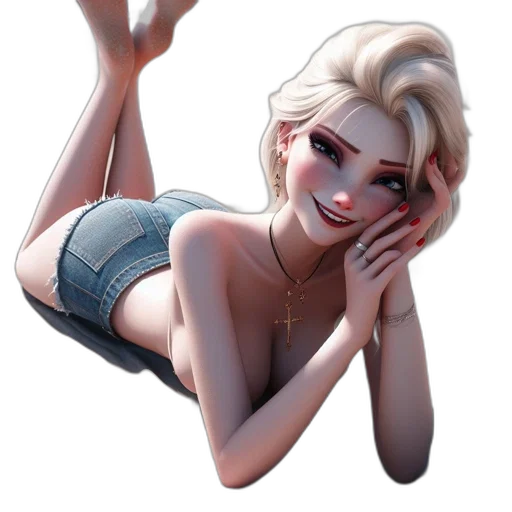 cartoon, concept art, comic book art, photorealistic, animated, female, figure, sandy transparent PNG cut-out