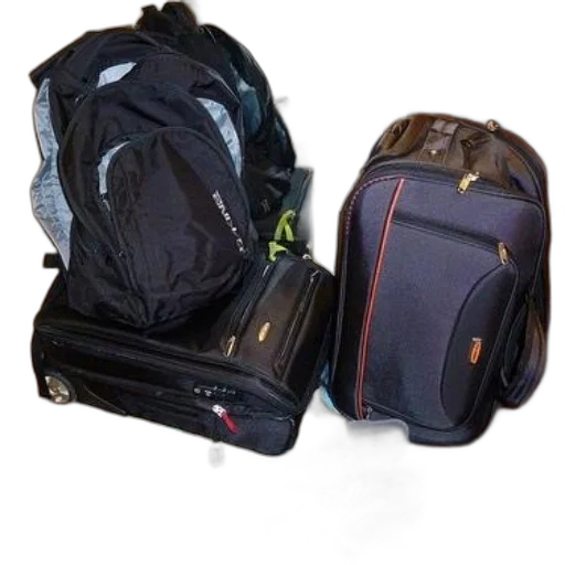 jacket, pile, luggage, shoes, floor transparent PNG cut-out