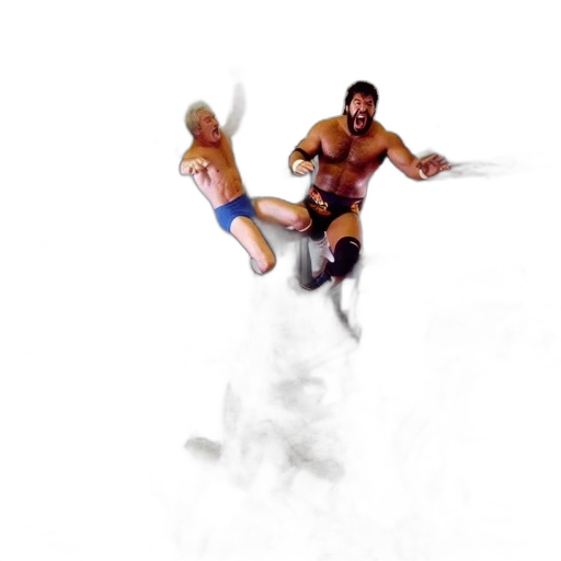 concept art, 3d render, pixel art, fantasy art, outer space, two, wrestlers, entertain transparent PNG cut-out