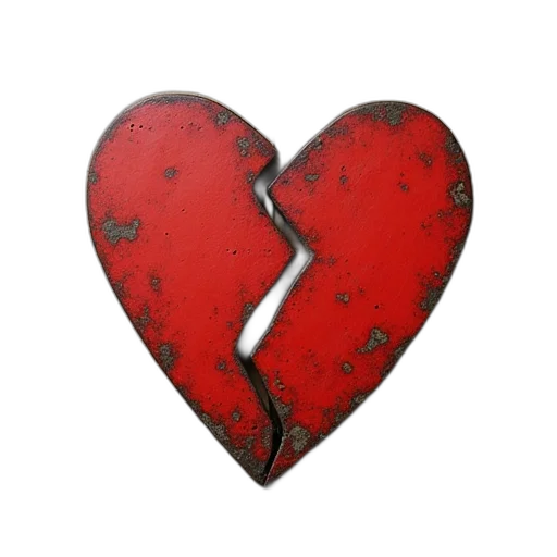 jewelry, furniture, weapon, 3d render, photorealistic, broken, heart, tic transparent PNG cut-out