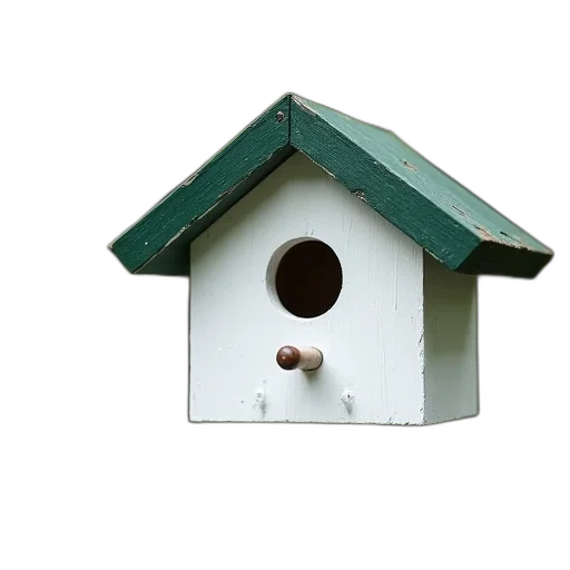building, animal, furniture, food, 3d render, photorealistic, white, birdhouse transparent PNG cut-out