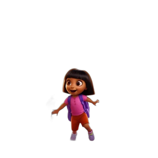 dress, hair, creature, animal, 3d render, concept art, disney, dora transparent PNG cut-out
