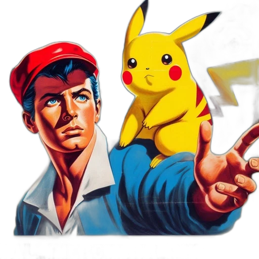weapon, hat, animal, comic book art, concept art, pixel art, photorealistic, young transparent PNG cut-out