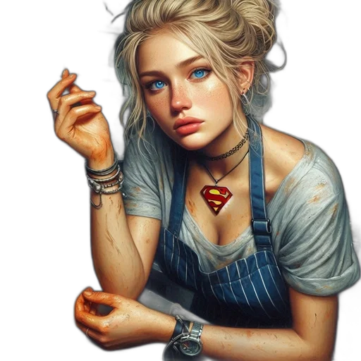 jewelry, face, dress, oil painting, fantasy art, photorealistic, comic book art, fire transparent PNG cut-out