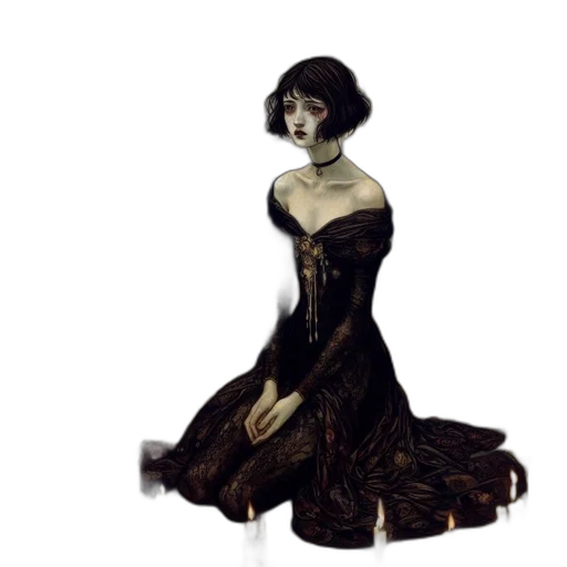 dress, hat, jewelry, crown, concept art, fantasy art, photorealistic, 3d render transparent PNG cut-out