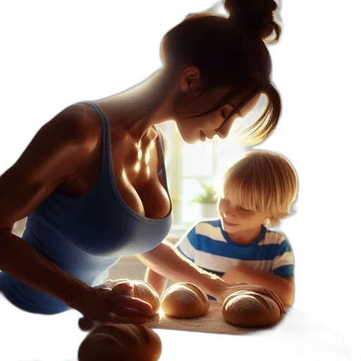 photorealistic, concept art, oil painting, 3d render, mother, blue, tank, top transparent PNG cut-out