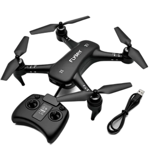 black, drone, word, flysky, displayed, remote, controller, usb transparent PNG cut-out