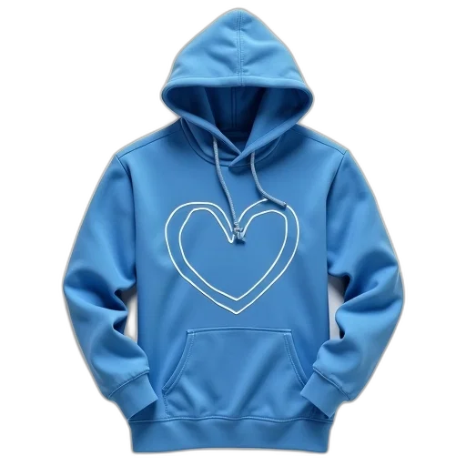 jacket, 3d render, blue, property, chicago, heart, shaped, hoodie transparent PNG cut-out