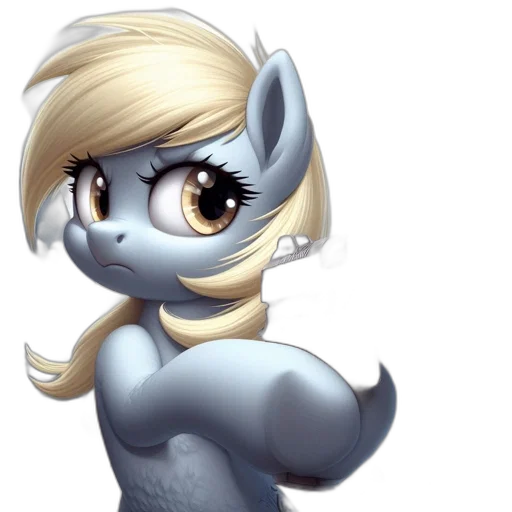 staff, fantasy art, concept art, cartoon, 3d render, anthropomorphic, pegasus, blond transparent PNG cut-out