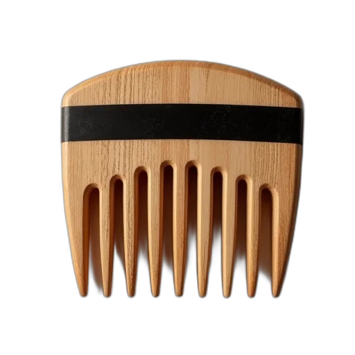 hair, furniture, crown, hat, 3d render, wood, comb, black transparent PNG cut-out