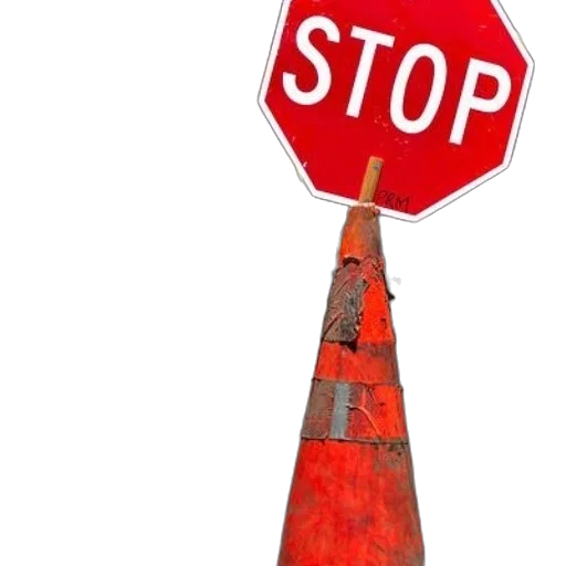 staff, hat, umbrella, weapon, stop, sign, attached, orange transparent PNG cut-out