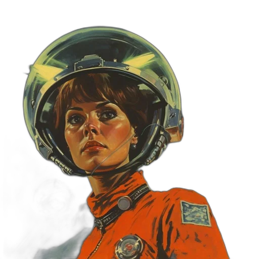 face, robot, jacket, concept art, comic book art, photorealistic, oil painting, outer space transparent PNG cut-out