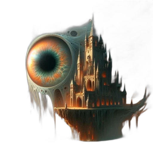 mask, concept art, fantasy art, 3d render, pixel art, fog, outer space, colossal transparent PNG cut-out