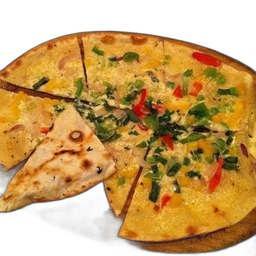 food, umbrella, photorealistic, 3d render, pizza, colorful, toppings, sits transparent PNG cut-out