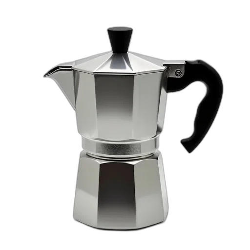staff, 3d render, photorealistic, stainless, steel, coffee, pot, handle transparent PNG cut-out
