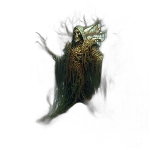 creature, staff, hair, dress, fantasy art, concept art, pixel art, photorealistic transparent PNG cut-out