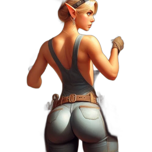 staff, weapon, jacket, hat, concept art, fantasy art, pixel art, 3d render transparent PNG cut-out