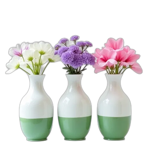 flower, photorealistic, 3d render, pastel, green, monochrome, colorful, row transparent PNG cut-out