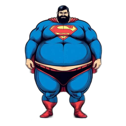 animal, comic book art, concept art, cartoon, pixel art, unconventional, take, superman transparent PNG cut-out