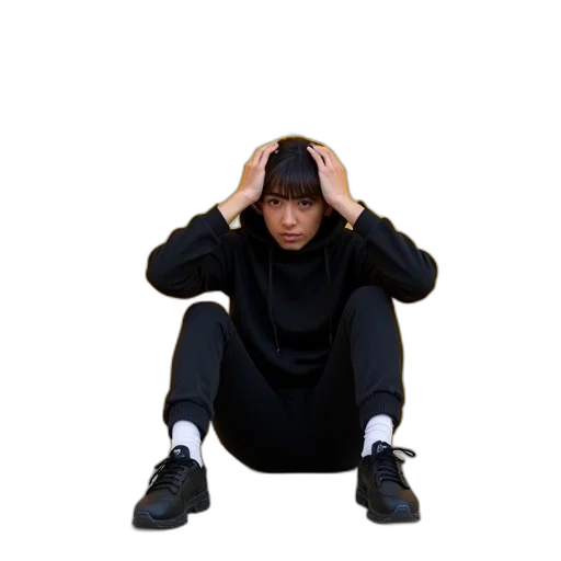 hat, jacket, face, shoes, 3d render, cyberpunk, concept art, vaporwave transparent PNG cut-out