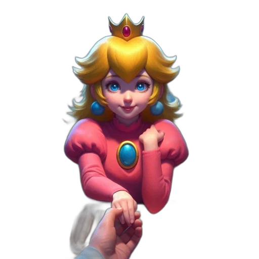 crown, dress, face, staff, concept art, pixel art, 3d render, fantasy art transparent PNG cut-out