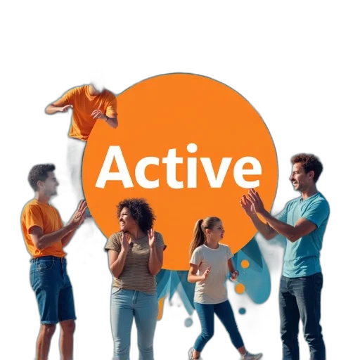 second, image, promotional, poster, active, program, featuring, group transparent PNG cut-out