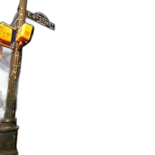 sword, weapon, staff, bottle, 3d render, bustling, city, street transparent PNG cut-out