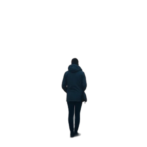 jacket, umbrella, staff, robot, 3d render, pixel art, concept art, photorealistic transparent PNG cut-out