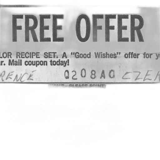 black, white, image, free, offer, coupon, name, czerwonka transparent PNG cut-out